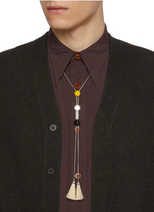 Figure View - Click To Enlarge - TOGA VIRILIS ACCESSORIES - Metal Loop Tie Small Necklace