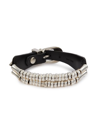 Detail View - Click To Enlarge - TOGA VIRILIS ACCESSORIES - Beads Bangle Leather Bracelet