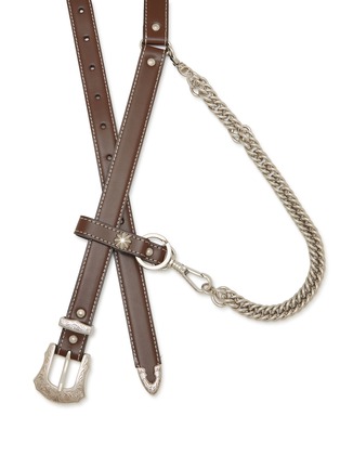 Detail View - Click To Enlarge - TOGA VIRILIS ACCESSORIES - Chain Key Ring Leather Belt