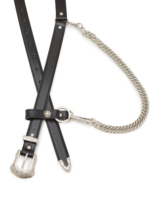 Detail View - Click To Enlarge - TOGA VIRILIS ACCESSORIES - Chain Key Ring Leather Belt