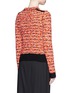 Back View - Click To Enlarge - RAG & BONE - 'Viola' Contrast trim ribbon tweed sweater