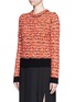Front View - Click To Enlarge - RAG & BONE - 'Viola' Contrast trim ribbon tweed sweater