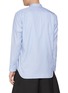 Back View - Click To Enlarge - COMME DES GARÇONS SHIRT - Farmland Scenery Striped Patchwork Cotton Shirt