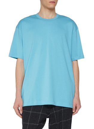 Main View - Click To Enlarge - COMME DES GARÇONS SHIRT - Oversized Back Logo Cotton T-Shirt