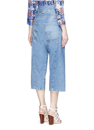 Back View - Click To Enlarge - RACHEL COMEY - 'Tolleson' belted cropped wide leg denim pants