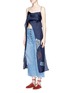 Front View - Click To Enlarge - RACHEL COMEY - 'Virden' conch print drape cropped camisole top