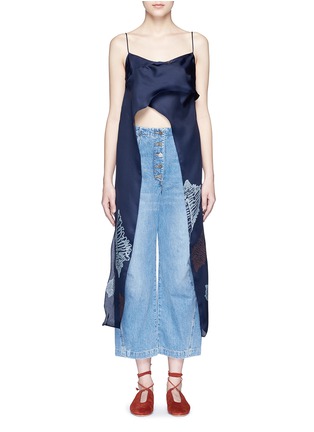Main View - Click To Enlarge - RACHEL COMEY - 'Virden' conch print drape cropped camisole top