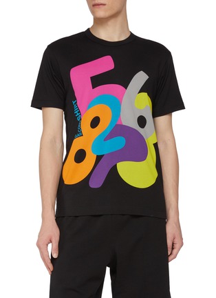 Main View - Click To Enlarge - COMME DES GARÇONS SHIRT - Jumbo Fun Numbers Cotton T-Shirt