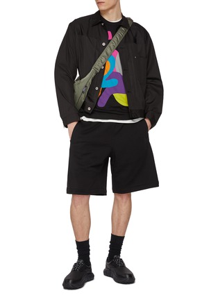 Figure View - Click To Enlarge - COMME DES GARÇONS SHIRT - Elasticated Cotton Sweatshorts