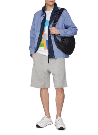Figure View - Click To Enlarge - COMME DES GARÇONS SHIRT - Elasticated Cotton Sweatshorts