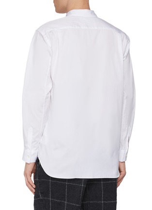 Back View - Click To Enlarge - COMME DES GARÇONS SHIRT - Farmhouse Scenery Striped Patchwork Cotton Shirt