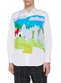 Main View - Click To Enlarge - COMME DES GARÇONS SHIRT - Farmhouse Scenery Striped Patchwork Cotton Shirt