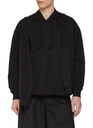 Main View - Click To Enlarge - COMME DES GARÇONS SHIRT - Double Sleeve Cotton Hoodie