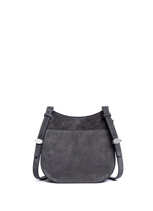 Back View - Click To Enlarge - THE ROW - 'Hunting' suede shoulder flap bag