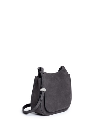 Figure View - Click To Enlarge - THE ROW - 'Hunting' suede shoulder flap bag