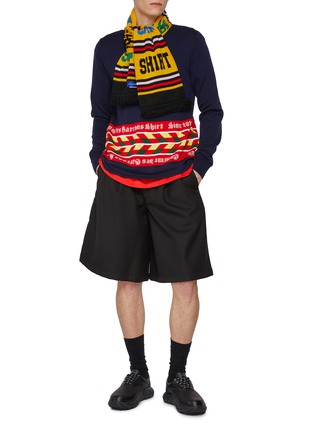 Figure View - Click To Enlarge - COMME DES GARÇONS SHIRT - Gothic Logo Band Sweater