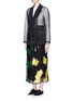 Front View - Click To Enlarge - TOGA ARCHIVES - Coated paint mesh hem organdy long coat