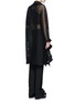 Back View - Click To Enlarge - TOGA ARCHIVES - Lapel overlay ruffle hem mesh coat