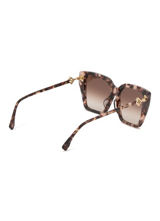 Figure View - Click To Enlarge - FENDI - FF Diamonds Acetate Cateye Sunglasses