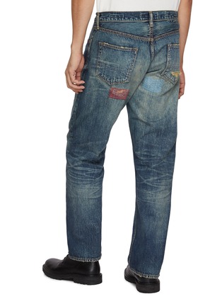 Back View - Click To Enlarge - FDMTL - Contrast Stitch Medium Wash Jeans