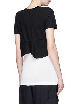 Back View - Click To Enlarge - TOGA ARCHIVES - Extended hem contrast peplum waist top