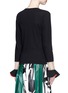 Back View - Click To Enlarge - TOGA ARCHIVES - Contrast flared cuff jersey top