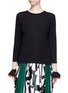 Main View - Click To Enlarge - TOGA ARCHIVES - Contrast flared cuff jersey top
