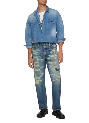 Figure View - Click To Enlarge - FDMTL - Patchwork Light Wash Shirt