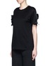 Front View - Click To Enlarge - TOGA ARCHIVES - Ruffle trim split cuff T-shirt