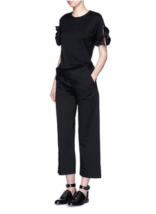 Figure View - Click To Enlarge - TOGA ARCHIVES - Ruffle trim split cuff T-shirt
