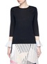 Main View - Click To Enlarge - TOGA ARCHIVES - Colourblock mesh bell sleeve floating sweater