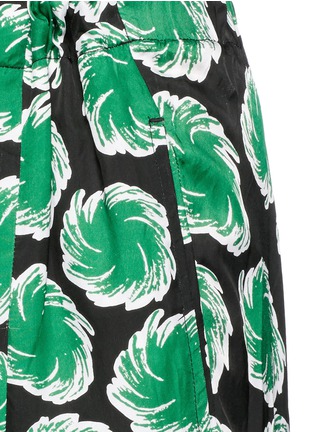 Detail View - Click To Enlarge - TOGA ARCHIVES - Swirl print drawstring cupro pants