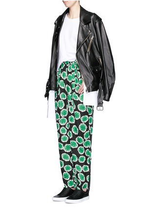 Figure View - Click To Enlarge - TOGA ARCHIVES - Swirl print drawstring cupro pants