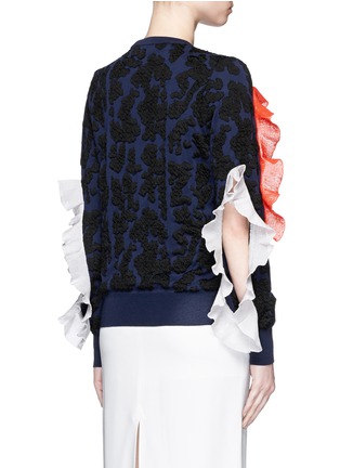 Back View - Click To Enlarge - TOGA ARCHIVES - Ruffle trim leopard jacquard sweater