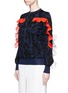 Front View - Click To Enlarge - TOGA ARCHIVES - Ruffle trim leopard jacquard sweater