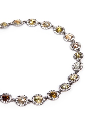 Detail View - Click To Enlarge - MONIQUE PÉAN - 'Atelier' halo diamond 18k gold bracelet