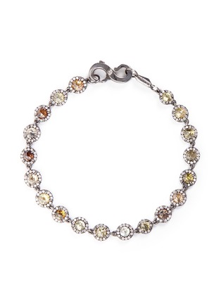 Main View - Click To Enlarge - MONIQUE PÉAN - 'Atelier' halo diamond 18k gold bracelet