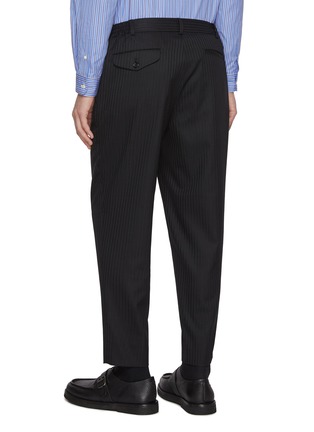 Back View - Click To Enlarge - COMME DES GARÇONS HOMME DEUX - Elasticated Waist Striped Pants