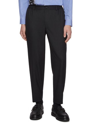 Main View - Click To Enlarge - COMME DES GARÇONS HOMME DEUX - Elasticated Waist Striped Pants