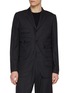 Main View - Click To Enlarge - COMME DES GARÇONS HOMME DEUX - Multi Pocket Single Breasted Wool Herringbone Blazer
