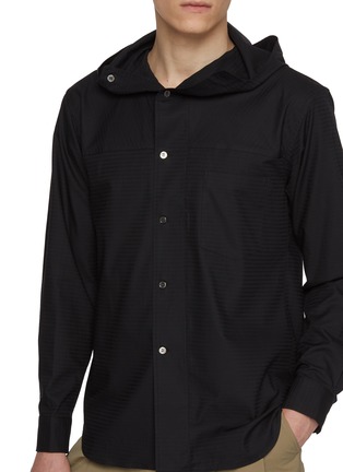  - COMME DES GARÇONS HOMME DEUX - Dobby Diamond Hooded Cotton Shirt