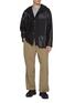 Figure View - Click To Enlarge - COMME DES GARÇONS HOMME DEUX - Dobby Diamond Hooded Cotton Shirt