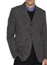  - COMME DES GARÇONS HOMME DEUX - Faux Double Layered Single Breasted Wool Blazer