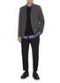 Figure View - Click To Enlarge - COMME DES GARÇONS HOMME DEUX - Faux Double Layered Single Breasted Wool Blazer