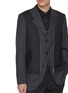  - COMME DES GARÇONS HOMME DEUX - Zipper Detail Layered Check Single Breasted Blazer