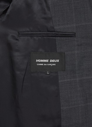  - COMME DES GARÇONS HOMME DEUX - Zipper Detail Layered Check Single Breasted Blazer