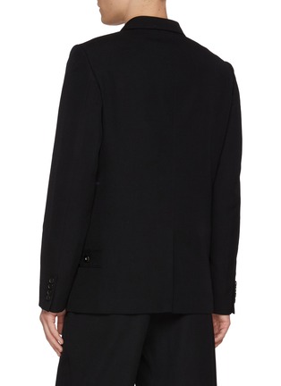 Back View - Click To Enlarge - COMME DES GARÇONS HOMME DEUX - Pleated Front Single Breasted Wool Blazer