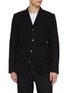 Main View - Click To Enlarge - COMME DES GARÇONS HOMME DEUX - Pleated Front Single Breasted Wool Blazer