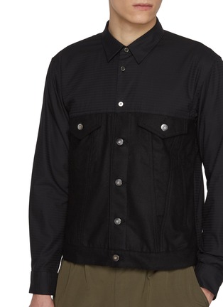  - COMME DES GARÇONS HOMME DEUX - Tonal Half And Half Cotton Shirt