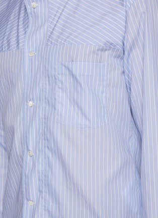  - COMME DES GARÇONS HOMME DEUX - Hooded Striped Cotton Shirt